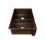 33" Hammered Copper Apron Front 50/50 Double Basin Kitchen Sink with Short 5" Divider