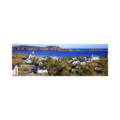 Buildings At The Coast, Trinity Bay, Trinity, Newfoundland Island, Newfoundland And Labrador Province, Canada #2 - Wrapped Canvas Panoramic Print