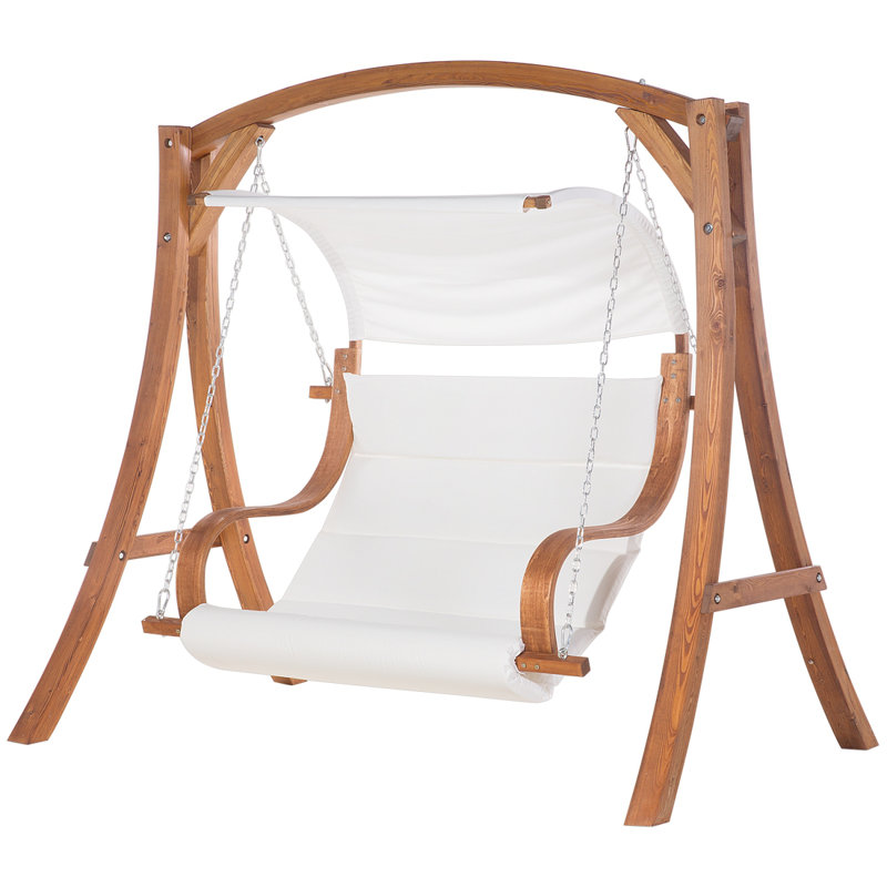 Lenore 2 Person Porch Swing with Canopy