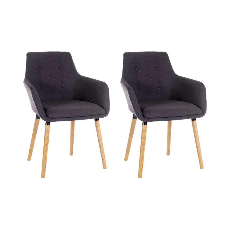 Camargo 18.5cm H Tufted Upholstered Accent in Plum, Graphite