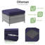 Ensemble de conversation d'extérieur en osier pour 5 personnes avec coussins et chaises berçantes Arunasalam-268787850-268787895
