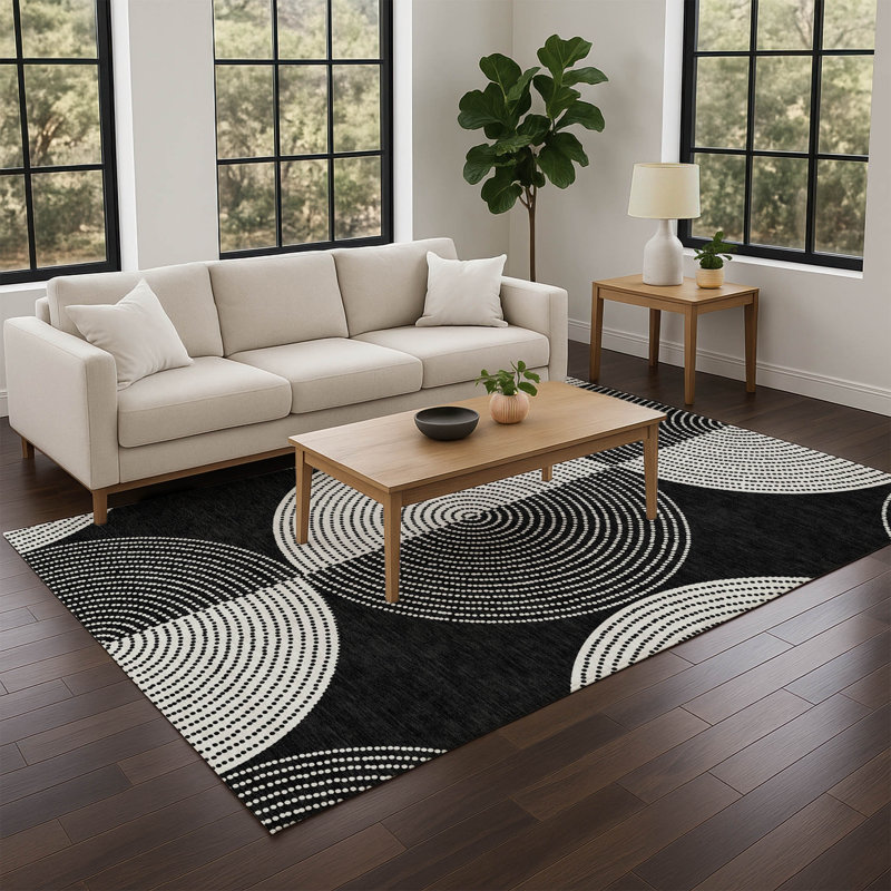 Machine Washable Indoor/Outdoor Jenning ACN2275 Geometric Rug, Rectangle 10' x 14'
