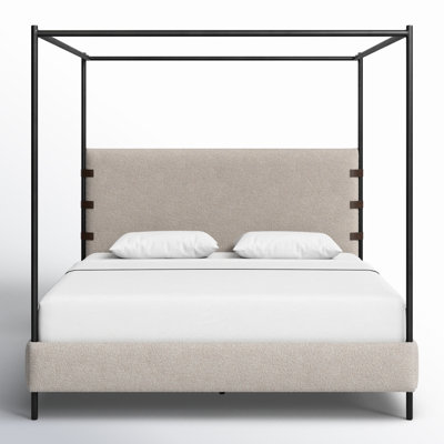 Malo Upholstered Metal Canopy Bed