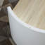 Table ovale avec rangement spacieux à 2 couches, naturel et blanc, conception de table de chevet sans effort, blanc naturel, structure stable, facile à installer dans le salon de la chambre à coucher-314838343