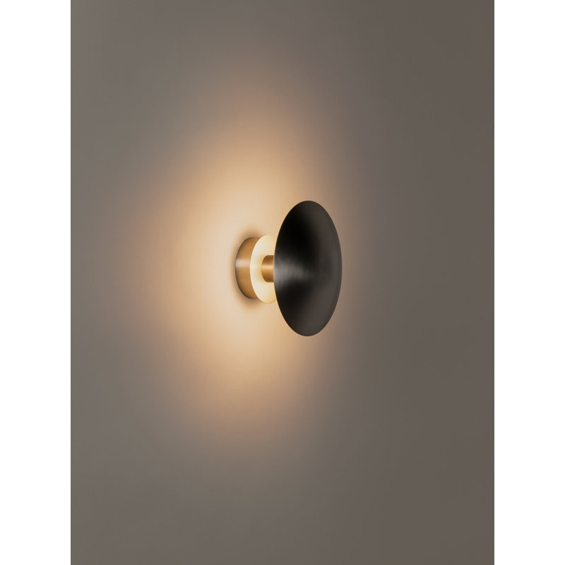 Nickel LED Wallchiere, 9.4"W x 9.4"H x 5.1"D