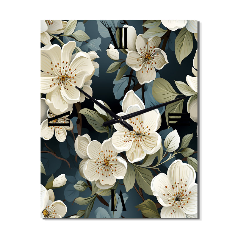 Horloge murale florale «Blossoms Orchid», Grand