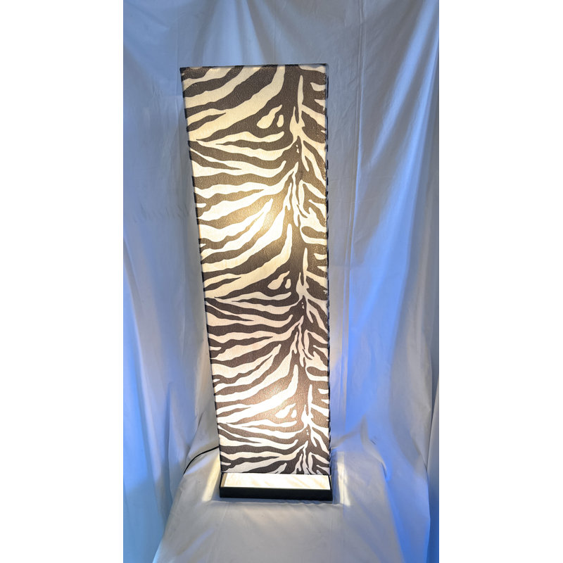 Lampe sur pied à colonne zébrée
