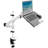 Mount-It Full Motion Height Adjustable Desk Table Mount Stand w/ Vented Laptop, Mouse Pad & Holder