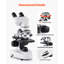 Microscope composé de jumelles, grossissement 40-2000X, microscope composé professionnel pour adulte avec adaptateur de téléphone, lumière DEL, corps en alliage d'aluminium, pour laboratoire, école, maison, éducation