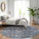 Machine Washable Indoor/Outdoor Cicel ACN1155 Navy Rug