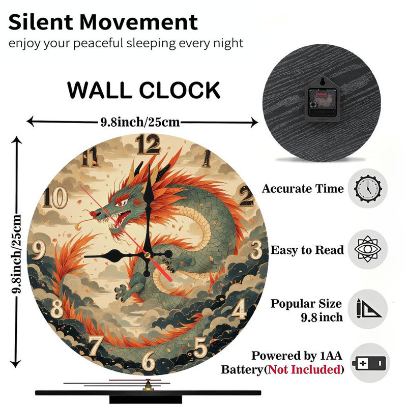 Horloge murale dragon