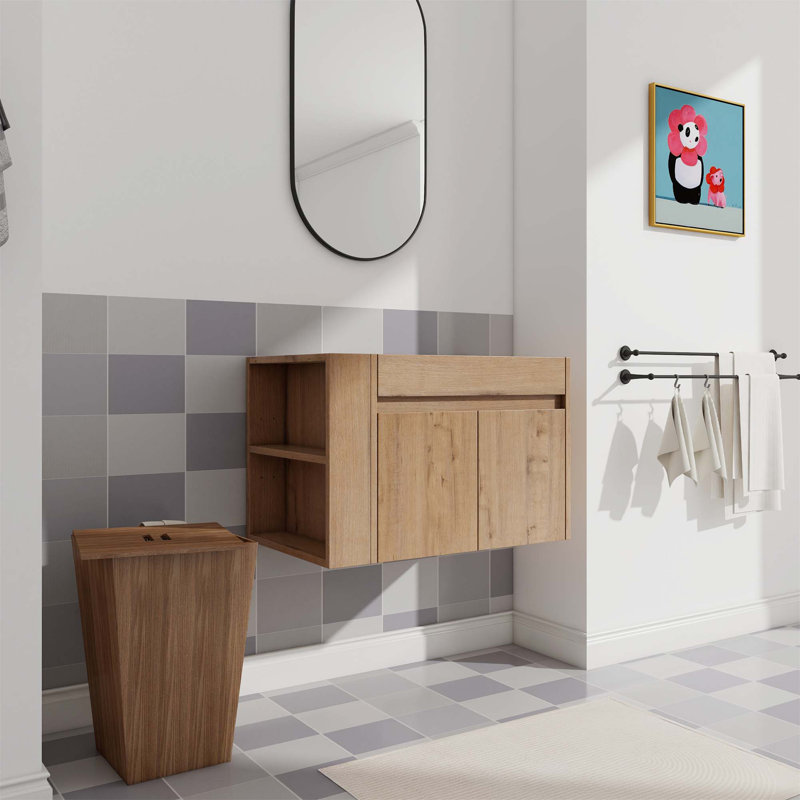 Bathroom Vanity With Open Shelf