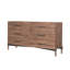Commode à six tiroirs Tranquility, aucun assemblage requis, finition noyer