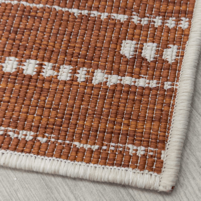 Runner Geometric Flatweave Area Rug, Runner 60 x 150 cm