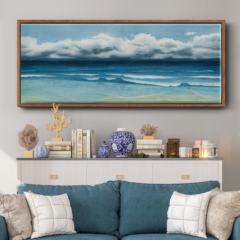 Blue Day III- Framed Canvas