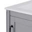 Meuble-lavabo de salle de bain avec lavabo en céramique, porte à fermeture en douceur, tablette ajustable en forme de U, support de rangement pour porte, armoire autoportante moderne-543642830