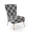 Chaise d'appoint en velours rembourrée à motif floral - Chaise d'appoint moderne à motif floral-135417364