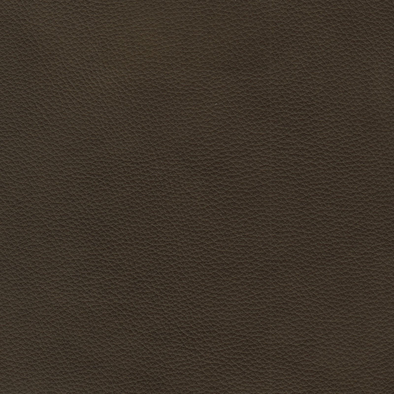 Repose-pieds rembourré Miladie, Cuir véritable brun
