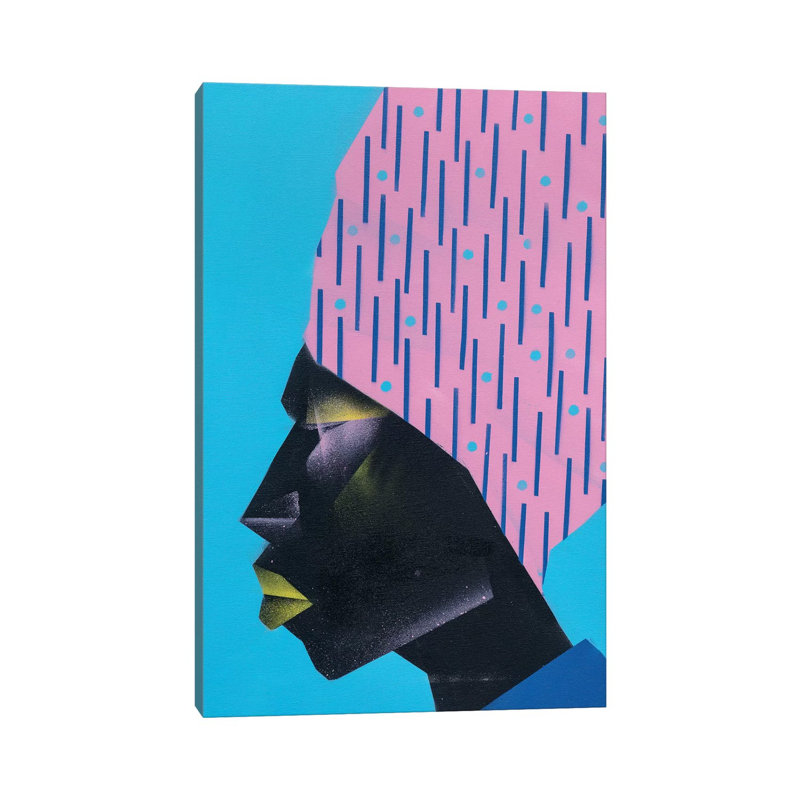 Pink Turban by VCalvento - Print on Canvas, 66.04 cm H x 45.72 cm W x 1.91 cm D, Wrapped Canvas