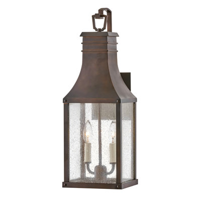 Beacon Hill 2 - Bulb 23" H Seeded Glass Outdoor Wall Lantern