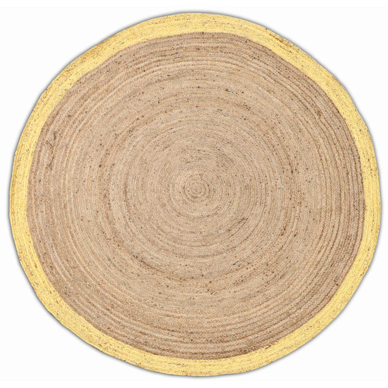 Round Webbe Geometric Hand Woven Area Rug, Round 200cm