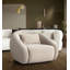 Chaise d'appoint pivotante en faux alpaga Lena