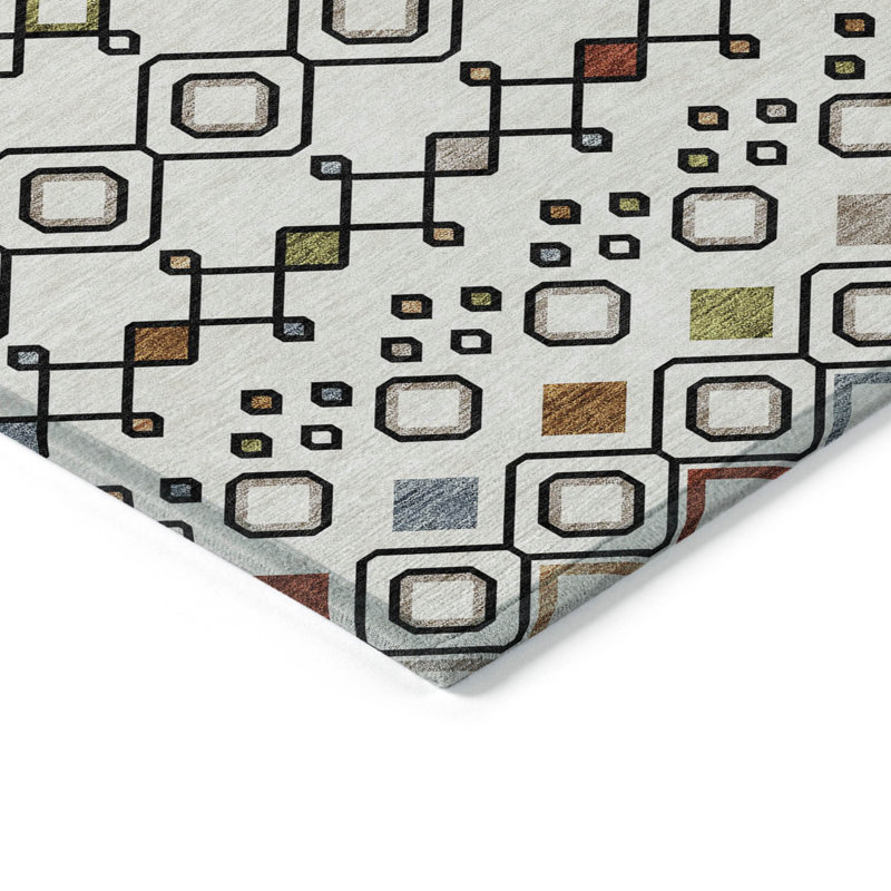 Aleighna Area Rug with Non-Slip Backing, Rectangle 10' x 14'