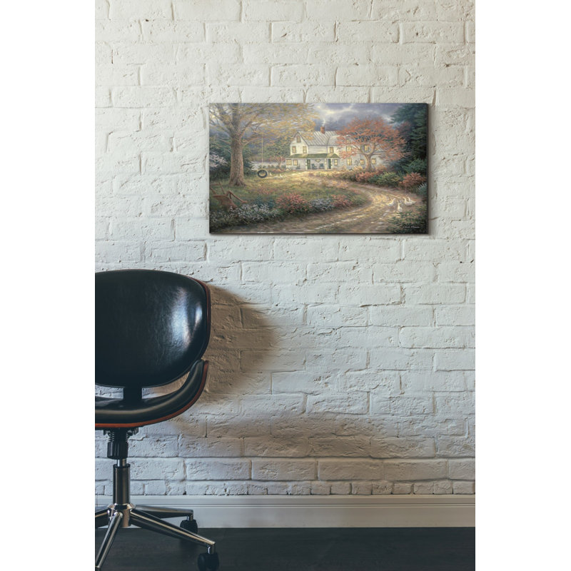 « mid country campagne », reproduction de peinture à l’acrylique sur toile, H 18 po x l 26 po x P 1,25 po