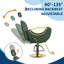 Fauteuil de barbier inclinable avec pompe hydraulique robuste, pivotant à 360°, hauteur réglable, support jusqu'à 150 kg, vert-134044621