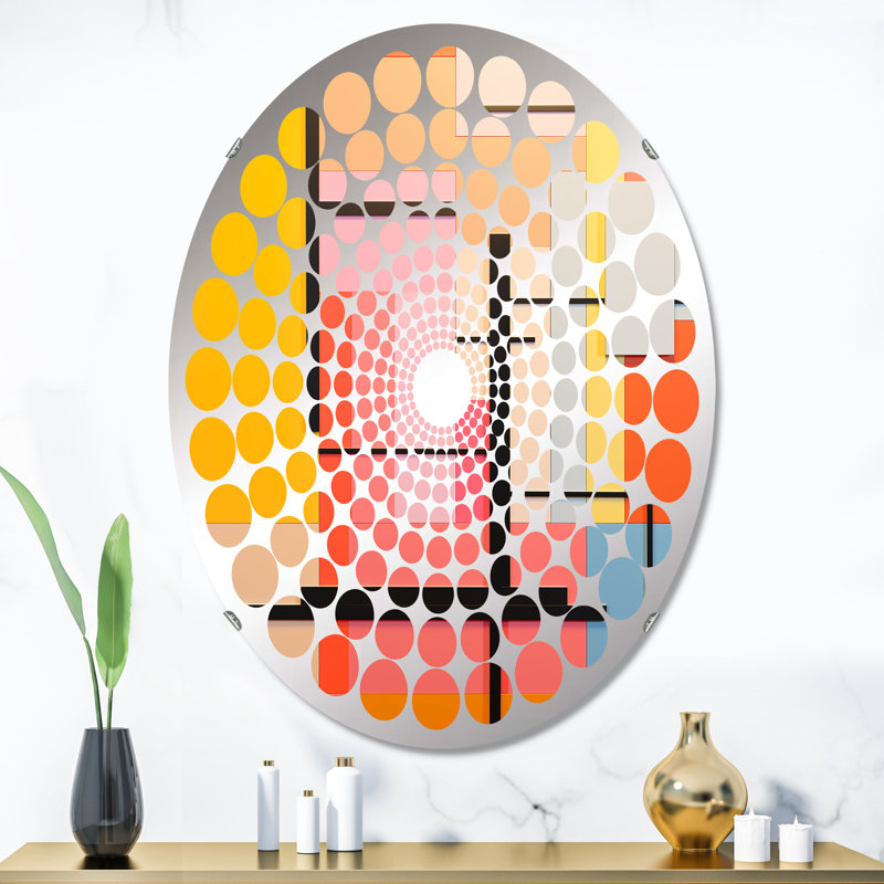 Miroir décoratif géométrique pastel De Stijl, 35,4 po x 23,6 po