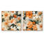 Papaya Dreams - motif tropical - ensemble de 2 collages floraux carrés-101865481-101865484