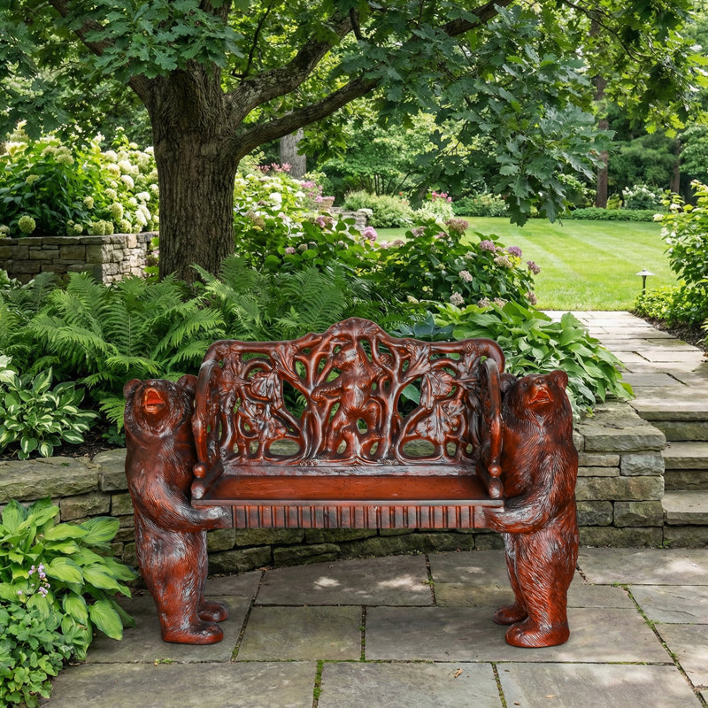 Two Bears Holding Bench