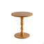 Table d'appoint ronde avec plateau de table en panneau de fibres à densité moyenne et pieds en bois de chêne massif