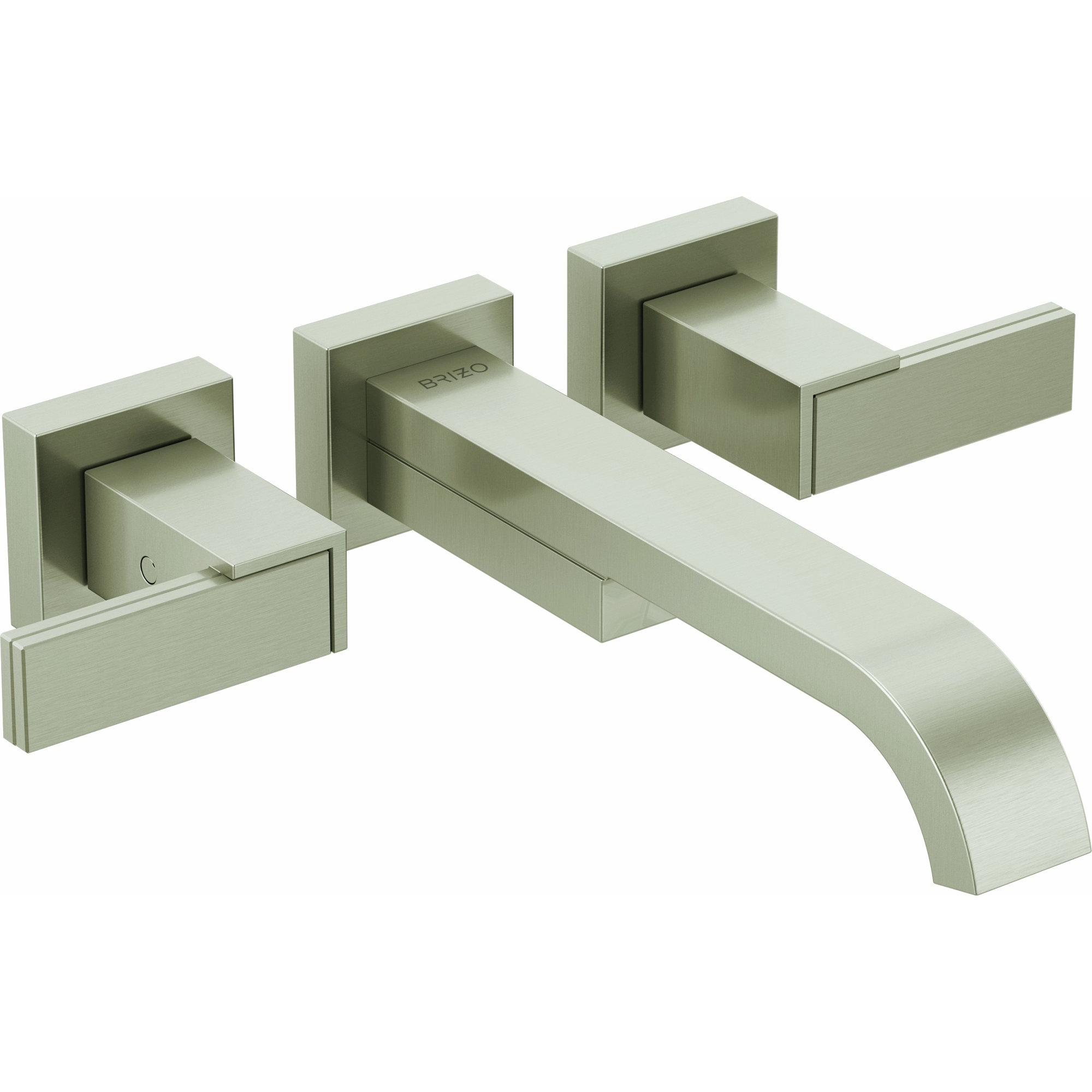 Siderna® Two-Handle Wall Mount Tub Filler, Lever, Brushed Nickel