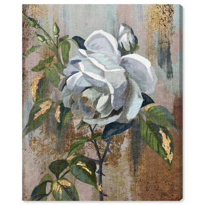 Floral Canvas Gold Canvas Glamorous Feminine Wall Art by Art Remedy