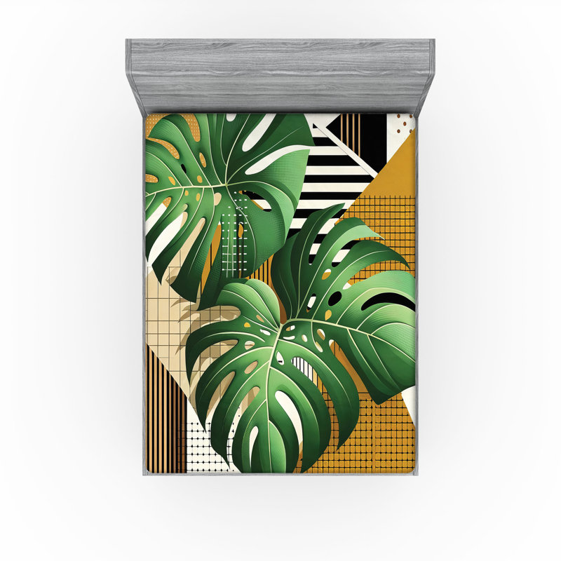 Microfiber Floral Fitted Sheet, Full Fitted Sheet