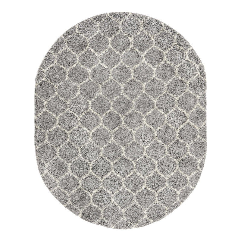 Geometric Indoor Rug, Oval 7'10" x 10'