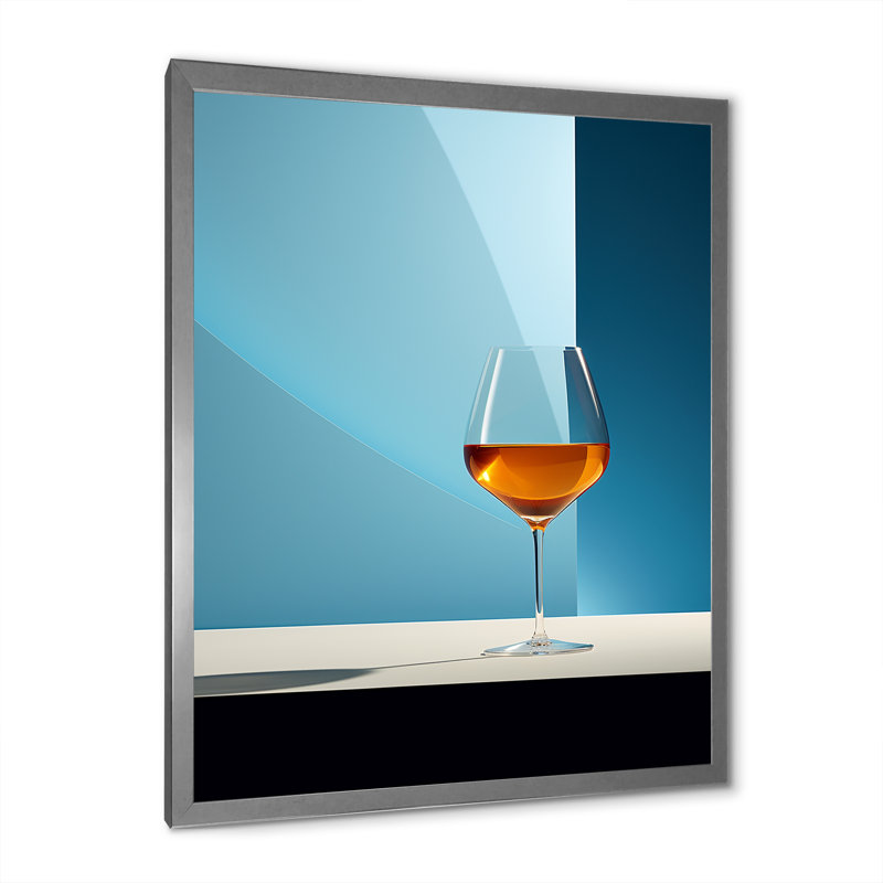 «Aperitifs Allure I» sur toile, Cadre simple argenté, H 20 po x l 12 po x P 1 po