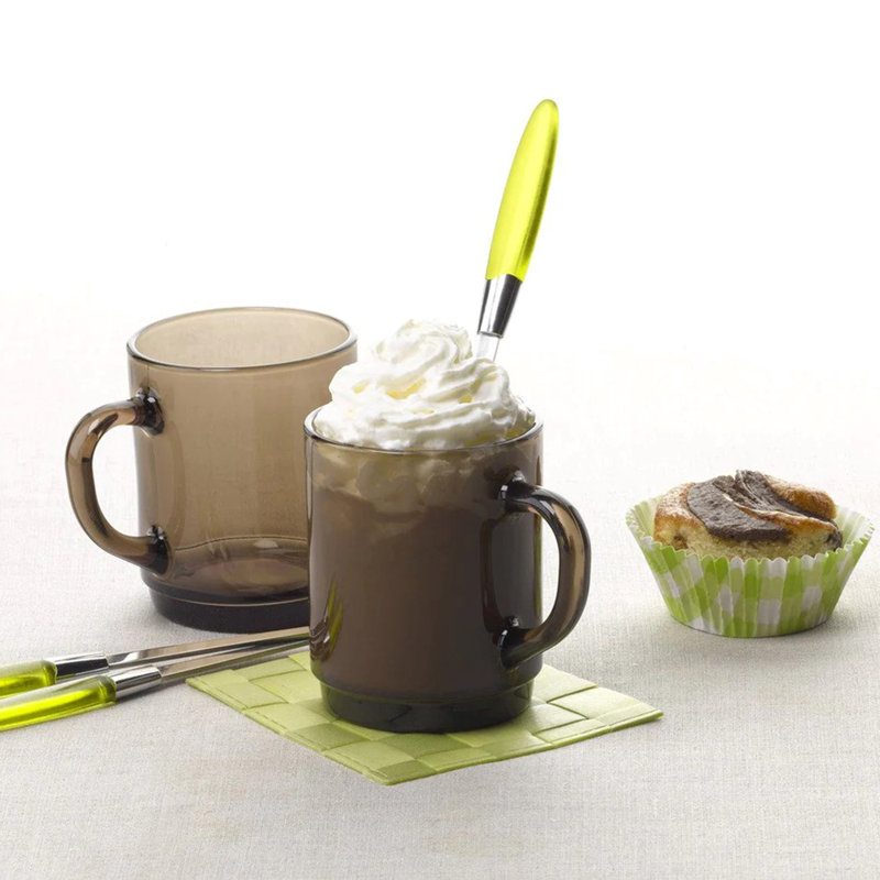 Tasse à café en verre trempé, Sépia