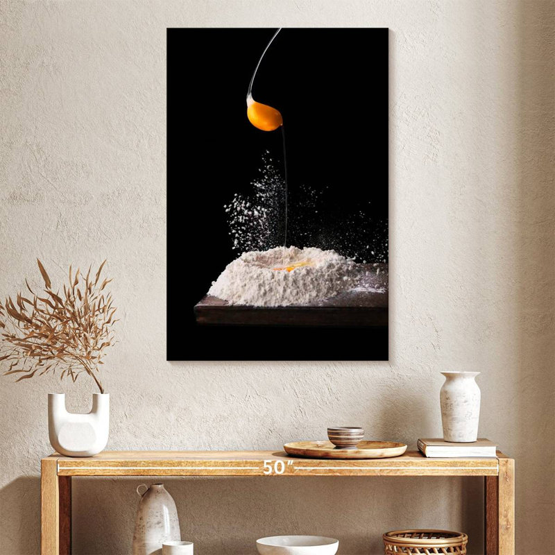 Senne Putting Egg In Flour, 39" H x 26" W