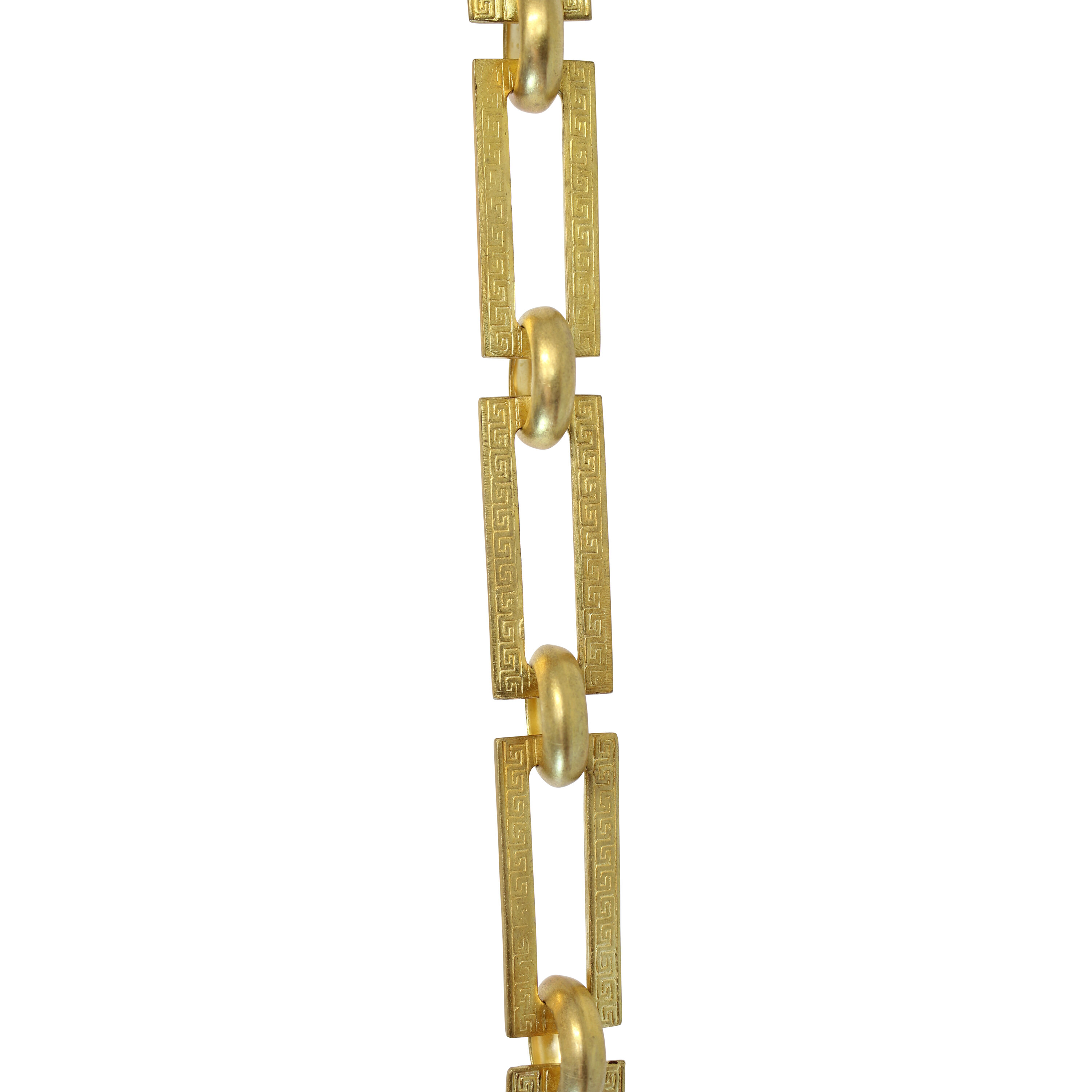 RCH Supply Company Rectangle Un-Welded Link Solid Brass Chain; Polished Brass