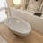  55'' Solid Surface Stone Resin Freestanding Deep Soaking Bathtub-111987389