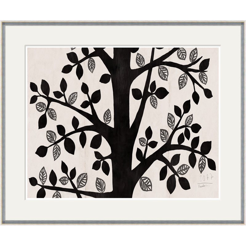 Black Tree Print by Paule Marrot, Gray, 30" H x 36" W x 1.25" D