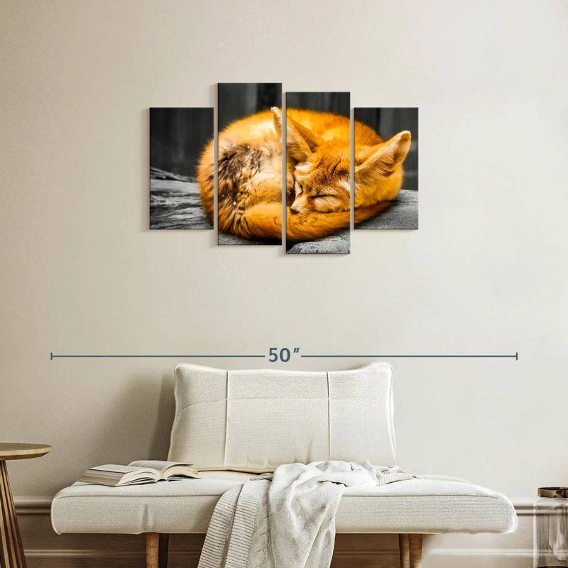 Brampt Fox Sleeping, 22" H x 36" W
