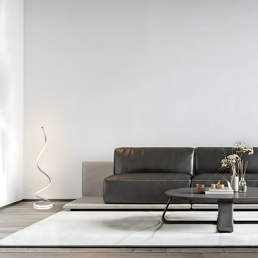 Allure 38 in. Industrial LED Energy Efficient Floor Lamp with Built-In 3-Way Dimmer Brightech Base 