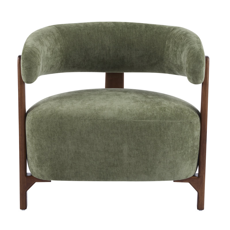 Fauteuil d'appoint rembourré Kyra, Vert
