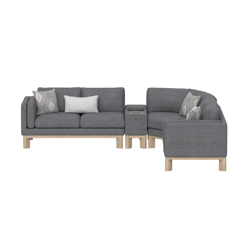 Console modulaire avec USB et porte-gobelets