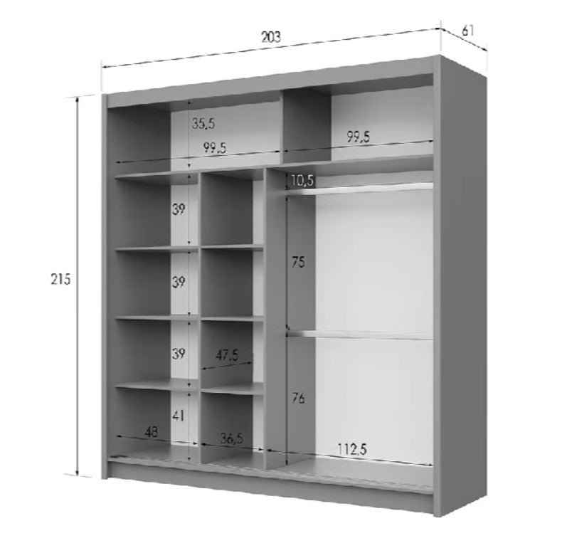 Manufactured Wood Wardrobe
