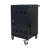 Tablet Laptop 32-Bit-Plastic Device Basket Device For Mobile Charging Trolley- Includes Cable Management Dividers, Cable Clips, Storage Compartment, And Removable Doors (Black)