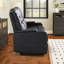 Canapé de cinéma en cuir de qualité supérieure avec rembourrage en cuir haut de gamme de 82,68 po Buchu avec ports USB, porte-gobelets et compartiment de rangement-101430588